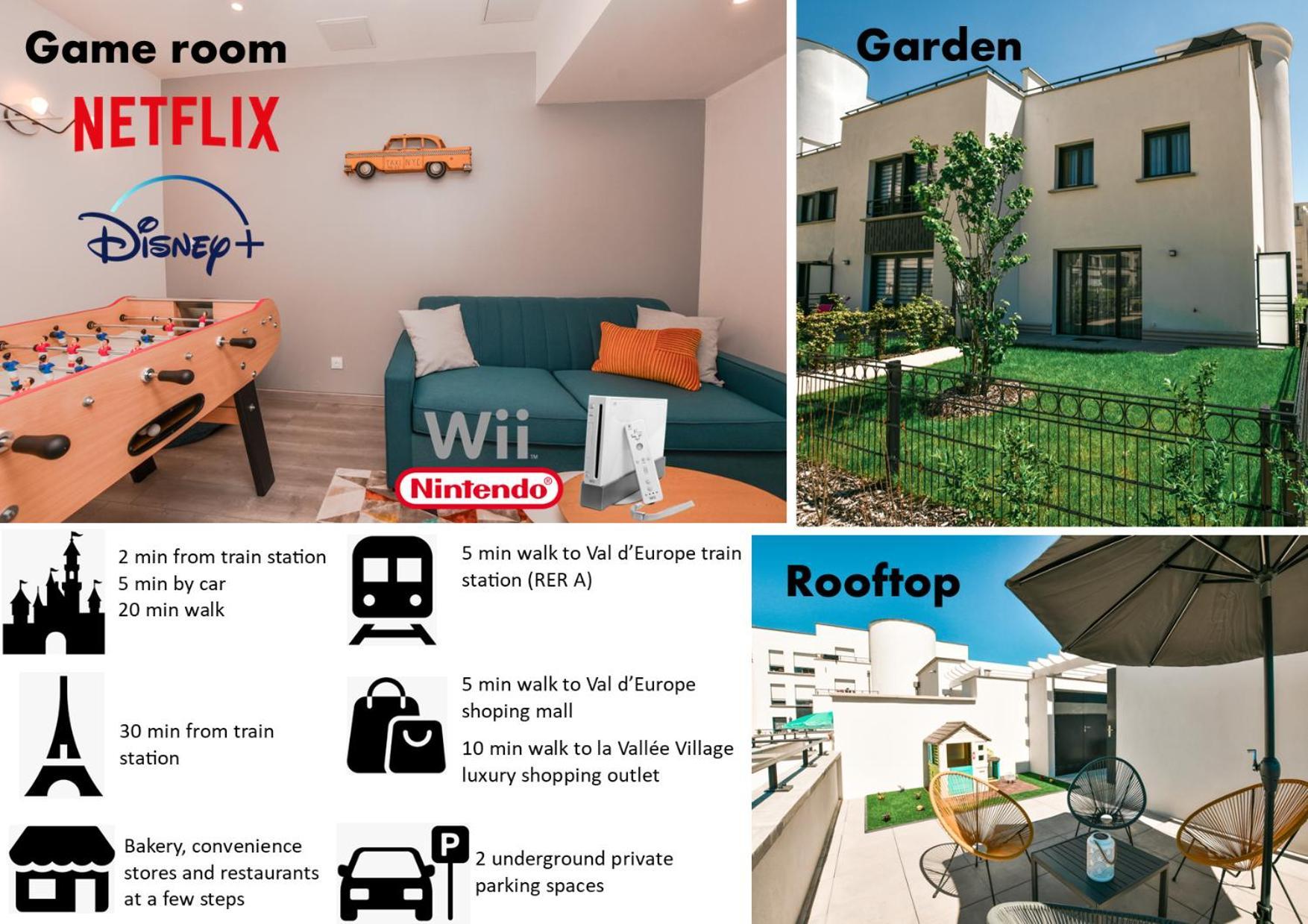 Perfect For Disney, Game Room, Rooftop, Parking Chessy  Bagian luar foto